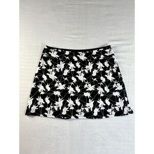 Tranquility Colorado Clothing Skort Black White Floral Print Medium Activewear